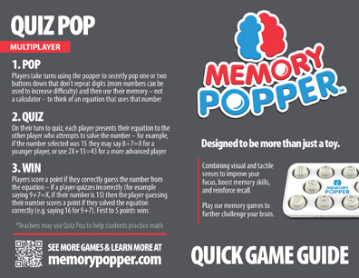 Memory Popper Game Guides